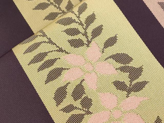 平和屋着物●西陣　川島織物　六通柄　京袋帯　草花文　CABI7285dy