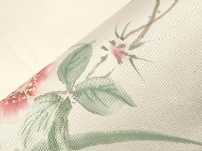 平和屋着物●二代目清次郎　手描き　太鼓柄袋帯　草花文　正絹　逸品　CABI7287dy