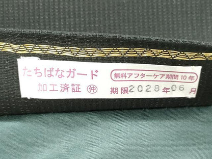 平和屋着物●太鼓柄袋帯　横段文　黒地　正絹　逸品　CABI7288dy