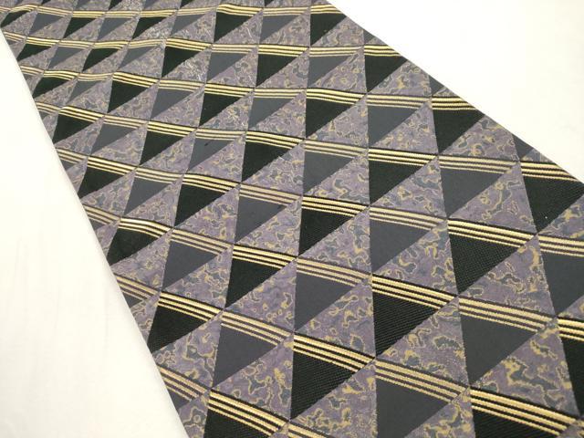 平和屋着物●ファッションデザイナー　HIROKO KOSHINO　コシノヒロコ　六通柄袋帯　鱗文　金糸　正絹　逸品　CABI7292dy