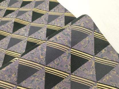 平和屋着物●ファッションデザイナー　HIROKO KOSHINO　コシノヒロコ　六通柄袋帯　鱗文　金糸　正絹　逸品　CABI7292dy