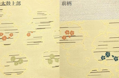 平和屋着物●両面　六通柄袋帯　雪輪花文　正絹　逸品　CABI7294dy