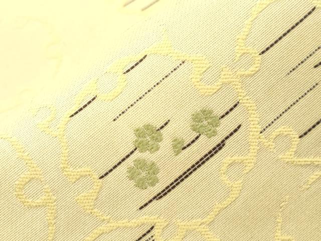 平和屋着物●両面　六通柄袋帯　雪輪花文　正絹　逸品　CABI7294dy