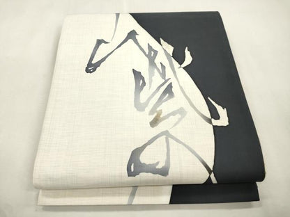 平和屋着物●六通柄袋帯　山紫水月　金銀彩　正絹　逸品　CABI7299dy