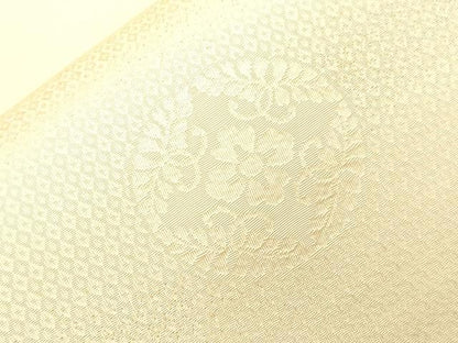 平和屋着物●六通柄袋帯　幾何学花丸文　金糸　正絹　逸品　CABI7306dy