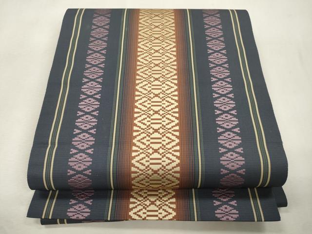 平和屋着物●本場筑前博多織　八寸名古屋帯　献上　正絹　逸品　CABI7312dy