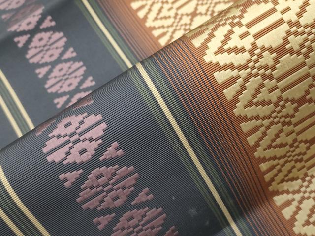平和屋着物●本場筑前博多織　八寸名古屋帯　献上　正絹　逸品　CABI7312dy