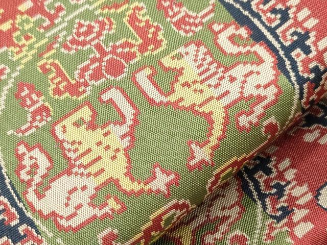 平和屋着物●龍村美術織物 　九寸開き名古屋帯　円文白虎朱雀錦　正絹　逸品　CABI7320dy