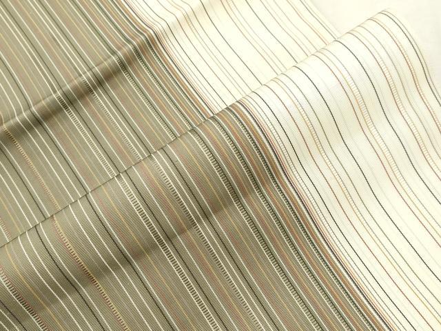 平和屋着物●本場筑前博多織　八寸名古屋帯　縞　正絹　逸品　CABI7340dy