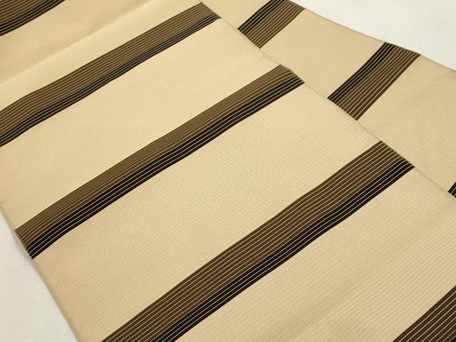 平和屋着物●全通柄九寸名古屋帯　横段文　正絹　逸品　CABI7346dy