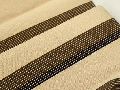 平和屋着物●全通柄九寸名古屋帯　横段文　正絹　逸品　CABI7346dy