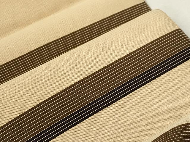 平和屋着物●全通柄九寸名古屋帯　横段文　正絹　逸品　CABI7346dy