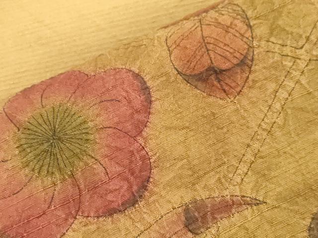 平和屋着物●九寸名古屋帯　辻が花　紬地　絞り　正絹　逸品　CABI7352dy