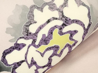 平和屋着物●塩瀬　九寸名古屋帯　作家物　手描き　枝花文　正絹　逸品　CABI7360dy