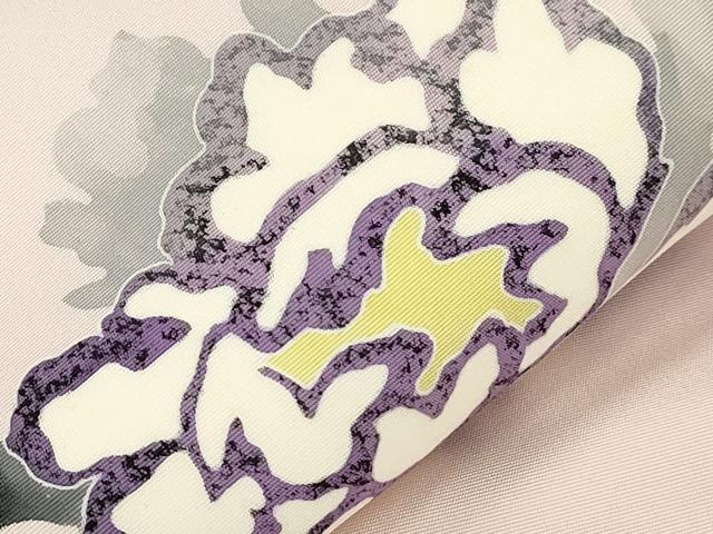 平和屋着物●塩瀬　九寸名古屋帯　作家物　手描き　枝花文　正絹　逸品　CABI7360dy