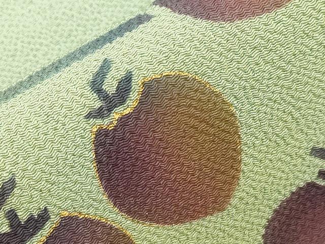 平和屋着物●九寸名古屋帯　成り物　金彩　鬼しぼ縮緬　正絹　逸品　CABI7365dy