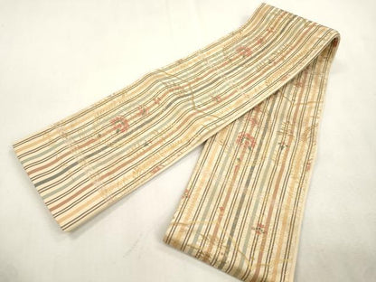 平和屋着物●西陣　半幅帯　更紗ペイズリー　金糸　正絹　逸品　未使用　CABI7368dy