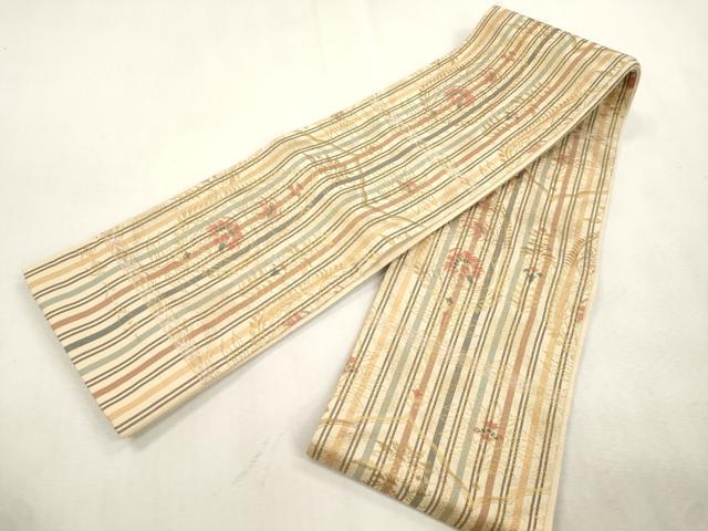 平和屋着物●西陣　半幅帯　更紗ペイズリー　金糸　正絹　逸品　未使用　CABI7368dy