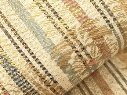 平和屋着物●西陣　半幅帯　更紗ペイズリー　金糸　正絹　逸品　未使用　CABI7368dy