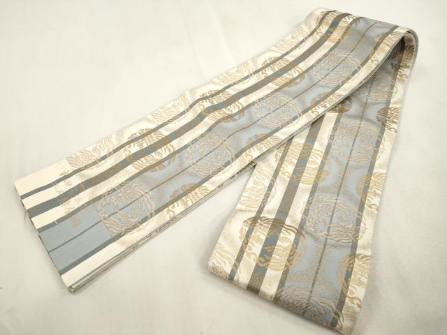 平和屋着物●西陣　半幅帯　前田家伝来　二人静金襴　金糸　正絹　逸品　未使用　CABI7369dy
