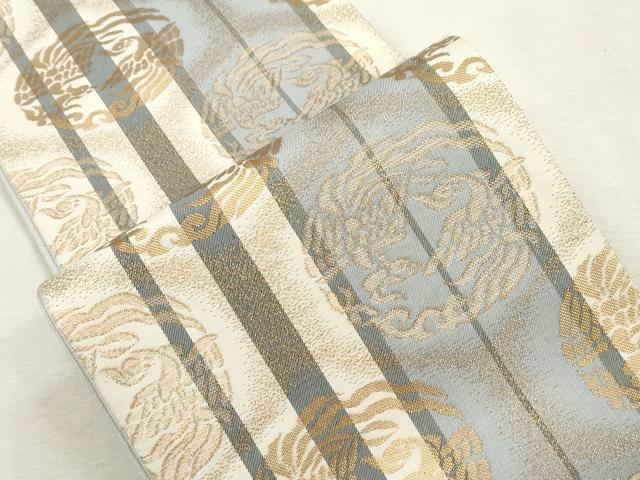 平和屋着物●西陣　半幅帯　前田家伝来　二人静金襴　金糸　正絹　逸品　未使用　CABI7369dy