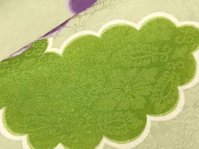 平和屋着物●つけ帯　雲取り文　正絹　逸品　CABI7374dyy