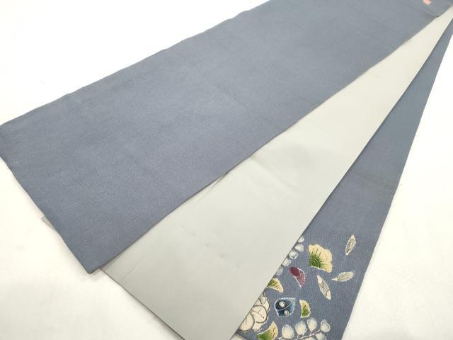 平和屋着物●東京友禅　久呂田明功　太鼓柄袋帯　開き仕立て　辻が花　絞り　鬼しぼ縮緬　正絹　逸品　CABI7376dy