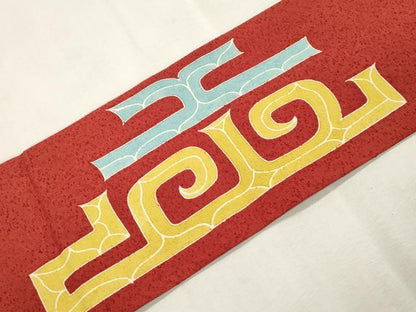 平和屋着物●九寸名古屋帯　紬地　アイヌ　逸品　CABI7377dy
