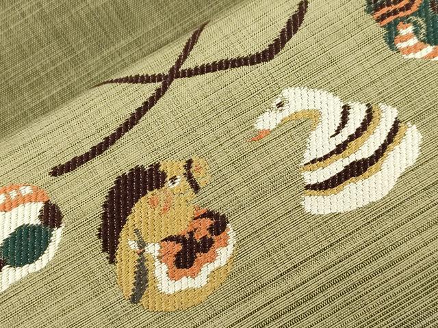 平和屋着物●九寸名古屋帯　十二支　正絹　逸品　CABI7380dy