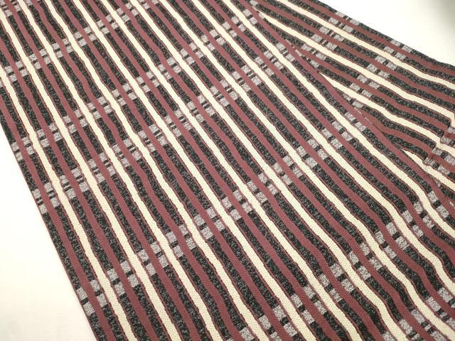 平和屋着物●九寸名古屋帯　間道　正絹　逸品　CABI7384dy