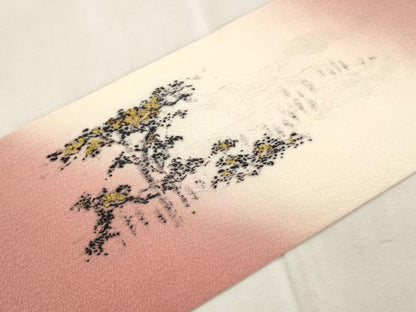 平和屋着物●京友禅作家　山科春宣　九寸名古屋帯　草木文　金彩　正絹　逸品　CABI7390dy