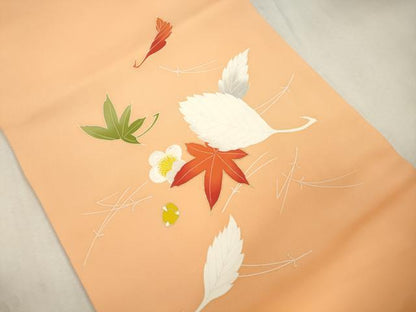 平和屋着物●九寸名古屋帯　刺繍　吹寄せ文　金彩　松葉仕立て　正絹　逸品　CABI7409dy