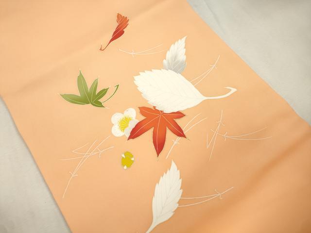 平和屋着物●九寸名古屋帯　刺繍　吹寄せ文　金彩　松葉仕立て　正絹　逸品　CABI7409dy