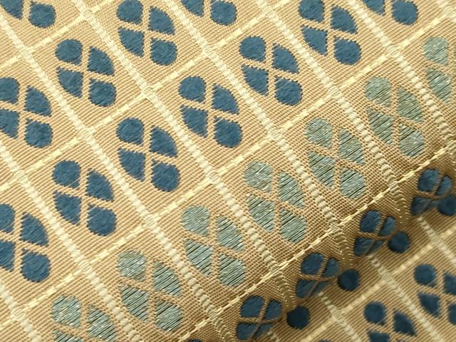 平和屋着物●西陣　川島織物　九寸名古屋帯　幾何学文　証紙付き　正絹　逸品　CABI7411dy
