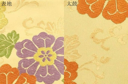 平和屋着物●九寸名古屋帯　唐織　草花文　正絹　逸品　CABI7412dy