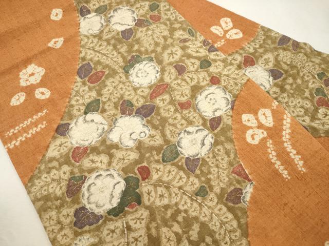平和屋着物●九寸名古屋帯　辻が花　紬地　絞り　正絹　逸品　CABI7418dy
