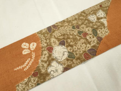 平和屋着物●九寸名古屋帯　辻が花　紬地　絞り　正絹　逸品　CABI7418dy