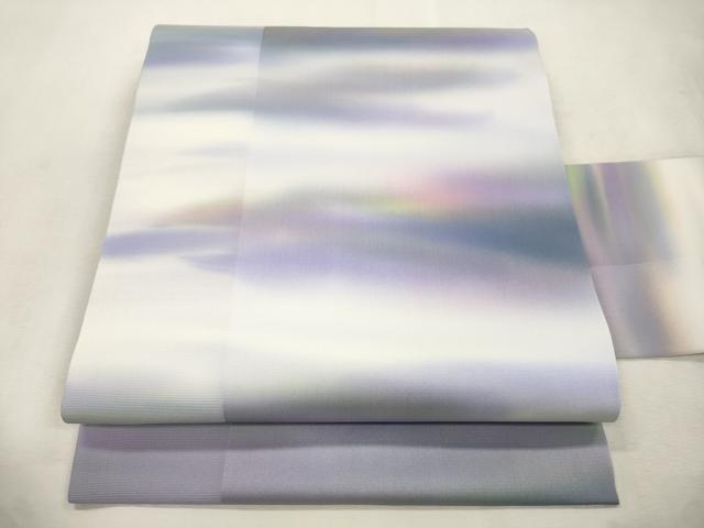 平和屋着物●染色工芸作家　本郷葵虹　九寸名古屋帯　霞文　正絹　逸品　CABI7419dy