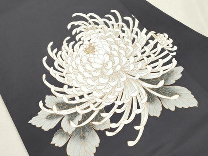 平和屋着物●九寸名古屋帯　乱菊　金銀彩　正絹　逸品　CABI7426dy