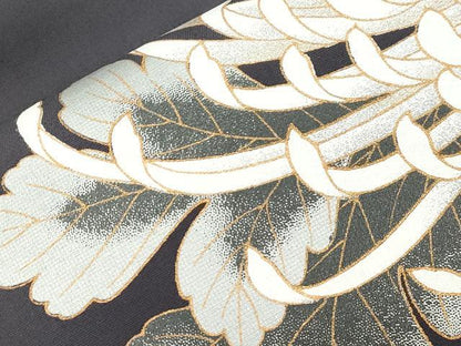 平和屋着物●九寸名古屋帯　乱菊　金銀彩　正絹　逸品　CABI7426dy