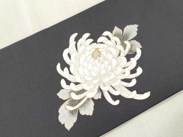 平和屋着物●九寸名古屋帯　乱菊　金銀彩　正絹　逸品　CABI7426dy