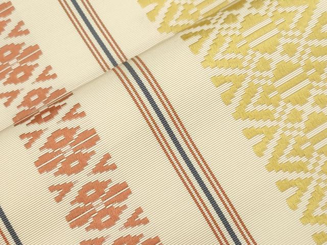 平和屋着物●本場筑前博多織　八寸名古屋帯　献上　正絹　逸品　CABI7427dy