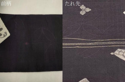 平和屋着物●アンティーク　大正ロマン　九寸名古屋帯　七宝花文　正絹　逸品　CABI7429dy