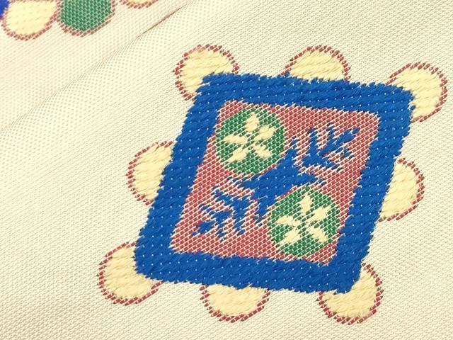 平和屋着物●龍村美術織物　たつむら　九寸名古屋帯　北欧錨文　正絹　逸品　CABI7440dy