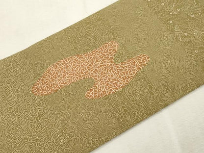 平和屋着物●九寸名古屋帯　吉祥柄　正絹　逸品　CABI7446dy