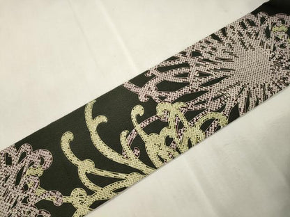平和屋着物●全通柄九寸名古屋帯　乱菊　鬼しぼ縮緬　正絹　逸品　CABI7452dy
