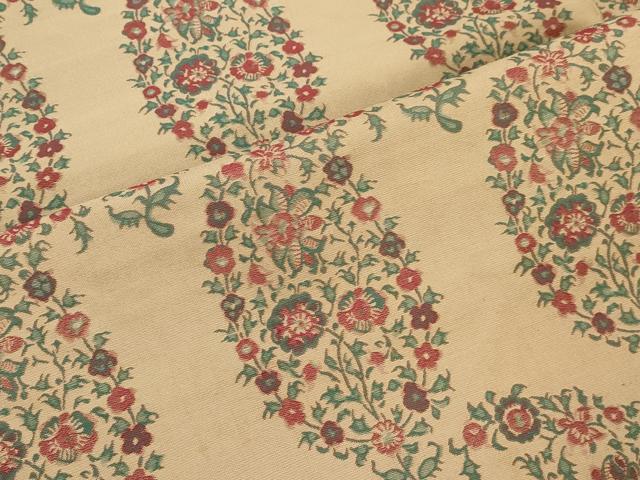 平和屋着物●全通柄九寸名古屋帯　草花文　正絹　逸品　CABI7455dy