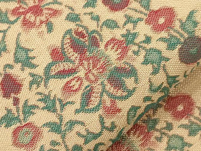 平和屋着物●全通柄九寸名古屋帯　草花文　正絹　逸品　CABI7455dy