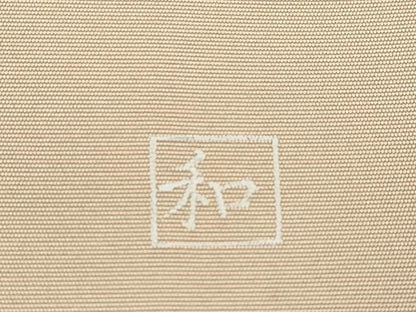 平和屋着物●塩瀬　九寸名古屋帯　作家物　草花文　金彩　正絹　逸品　CABI7475dy