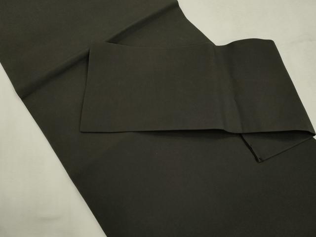 平和屋着物●塩瀬　つけ帯　草花文　黒地　金彩　正絹　逸品　CABI7479dy